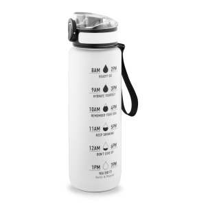 ERIKSSON. Bottle made from recycled PET (100% rPET), featuring motivational phrases and time markings to encourage you to drink water - Img 4