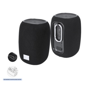 Filor - Difuzor din poliester RPET/ ABS reciclat. Conexiune Bluetooth. Putere sonoră 8W. Baterie reîncărcabilă și înlocuibilă 1800 mAh.