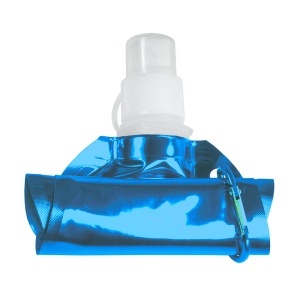 Foldable PE/PET BPA free water bottle (480ml), with snap hook - Img 2