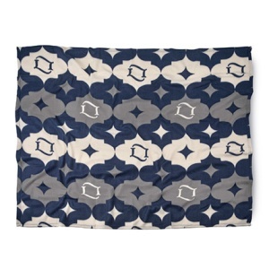 GC Laville geometric design fleece plaid 150x130 cm. blue - Img 2