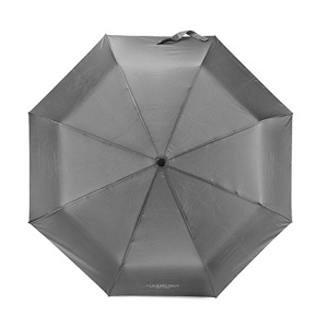 GC Spalding mini umbrella 3 section with striped handle. grey