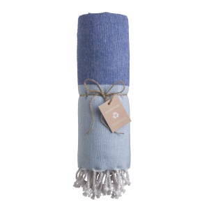GRS-certified 180 g/m2 recycled cotton beach towel/Fouta - Img 11