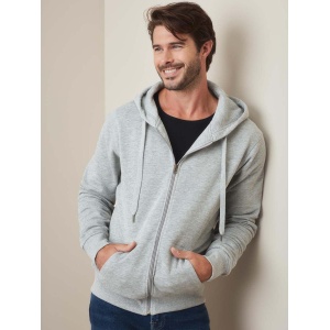 Hooded sweatjacket for men