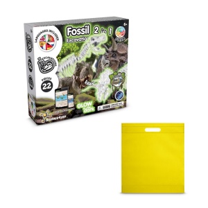 hi!™ 2 in 1 Fossil Excavation Kit IV Joc educațional furnizat cu o pungă cadou nețesută (80 g/m²)