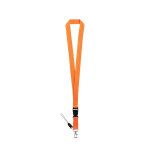 hi!™ ANQUETIL Lanyard din poliester cu carabina metalică