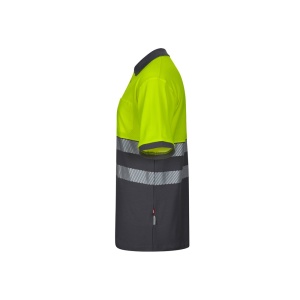 hi!™ VL ACHELOUS Tricou polo piqué bicolor (150g/m²) cu mâneci scurte, din bumbac (55%) și poliester (45%)