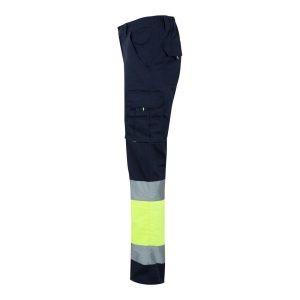 hi!™ VL ZEUS LARGE Pantaloni elastici cu buzunare multiple, în două tonuri (240 g/m²), din bumbac (46%), EME (38%) și poliester (16%)