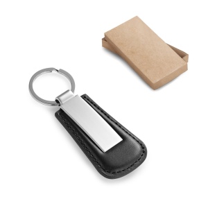 HI BACHMANN. Metal Keyring with PU surround
