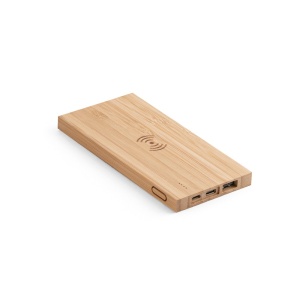 HI FITCH. Power bank 5.000 mAh with 5W wireless charger in bamboo - Img 2
