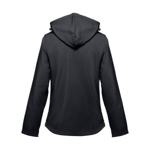 HI THC ZAGREB WOMEN. Women's softshell jacket with detachable hood and rounded back hem - Img 10