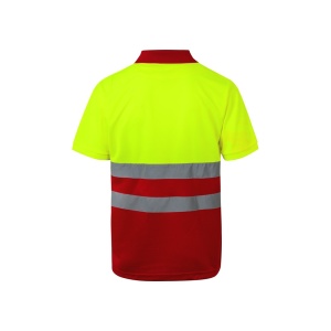 HI VL CUPID LARGE. Two-tone bird-eye polo shirt (160g/m²) with short sleeves, in polyester (100%) - Img 14