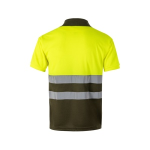 HI VL CUPID LARGE. Two-tone bird-eye polo shirt (160g/m²) with short sleeves, in polyester (100%) - Img 24