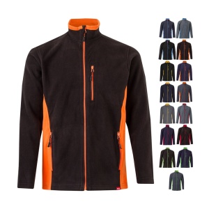 HI VL GERAS. Jachetă fleece bicoloră (220g/m²) din poliester (100%) - Img 16