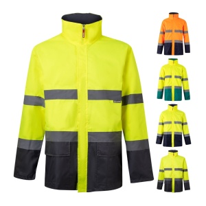 HI VL THEMIS. Parka bicoloră (190g/m²), din poliester (100%), cu strat PU