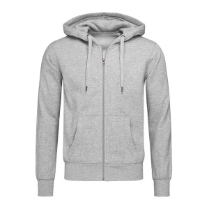 Hooded sweatjacket for men
