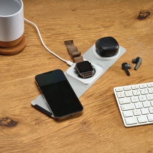 Încărcător wireless Linnaeus 3 în 1 rPU 15W. Port USB-C - Img 11