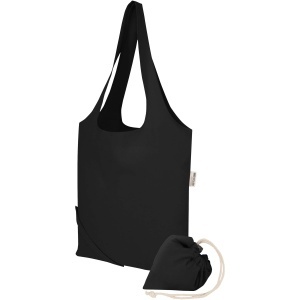 Madras Blend 140 g/m² GRS recycled foldable cotton tote bag 7L - Img 6
