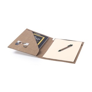 MAK Bloguer - Folder Recycled Cardboard 20 Sheets Notepad. Recycled Cardboard Pen Included - Img 2
