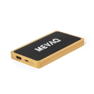 MAK Koby - Power Bank Bamboo Led Lights. 5000 mAh. USB Output. Type C Output and Input - Img 5