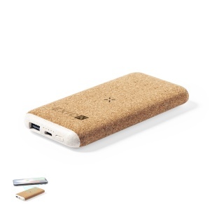 MAK Limerick - Power Bank Cork/ Wheat Straw Wireless 15W. 8000 mAh. USB Output. Type C Output and Input - Img 5