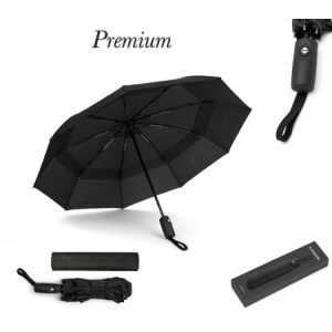 MAK Ordan - Material spongee pentru umbrelă 190T. Spire din fibră de sticlă 21". Deschidere și închidere automată. Rezistent la vânt. Husă spongee.