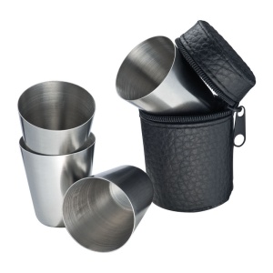MC 4 stainless steel cups, 4 x 30 ml