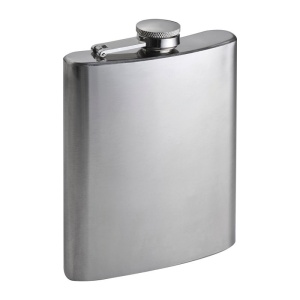 MC Stainless metal hip flask, 237 ml