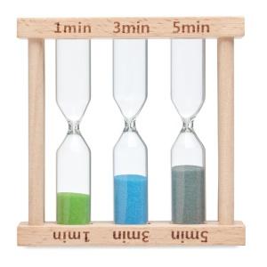 MO™ Set de 3 clepsidre din lemn