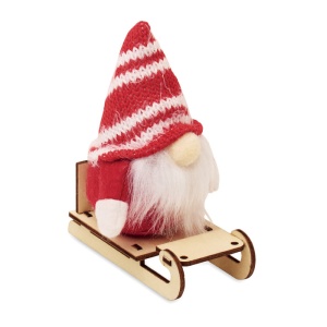 MO FROSTY SLEIGH Gnome on wooden sleigh