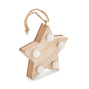 MO LALIE - Wooden weed star with lights - Img 2