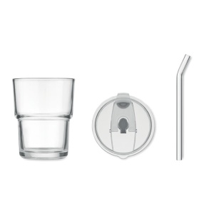 MO SIP - Pahar de sticlă cu pai 400ml - Img 4