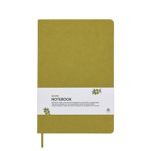 Notebook with cover made from fruit scraps and elastic closing band - Img 2