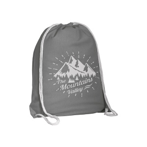 ON™ 135 g/m2 cotton backpack with drawstring closure