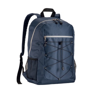 ON™ 600D polyester 4-pocket backpack (two mesh side pockets). Padded straps and back