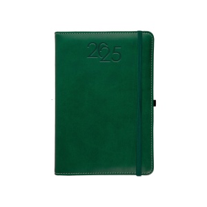 ON™ Daily diary 2025, cover with border stitching, pen holder and white paper