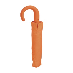 ON™ Automatic compact umbrella with curved rubberised handle and matching pouch