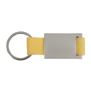 ON™ Metal and nylon key ring in a black box