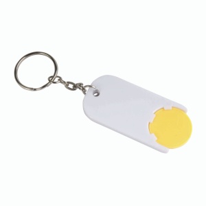 ON™ Plastic key ring with shopping trolley token
