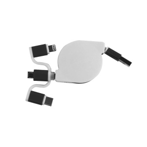 ON™ Retractable charging cable USB, Type-C, lightning and micro USB