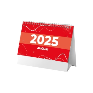 ON™ Monthly desk calendar 2025, 13 sheets on matte coated paper, 2 colours, spiral bound