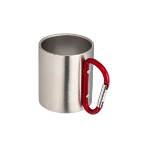 ON™ Steel mug with aluminum carabiner handle, 200 ml