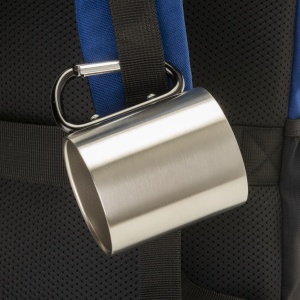 ON™ Steel mug with aluminum carabiner handle, 200 ml