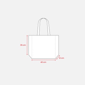 ON™ Laminated non-woven fabric shopping bag with gusset and long handles