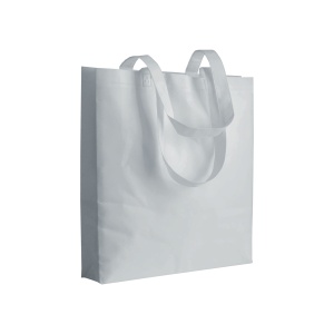 ON™ Heat-sealed 80 g/m2 non-woven fabric shopping bag with gusset and long handles