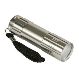 ON™ Aluminium COB LED (Chip On Board) torch with string (batteries NOT included)