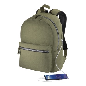 ON™ Laptop backpack in stone washed Canvas