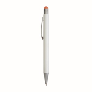ON™ Aluminum push button ball pen with colored touch screen and laser engraved logo