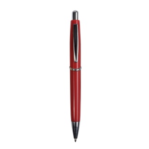 ON™ ABS plastic snap pen with coloured barrel and metal clip, jumbo refill