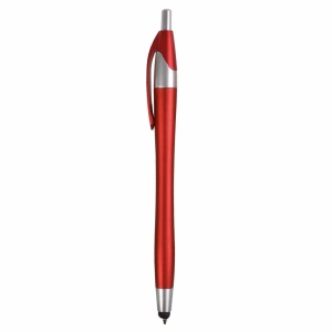 ON™ Plastic snap pen with touchscreen rubber tip