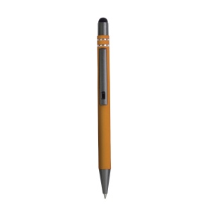 ON™ Snap pen with rubberised grip with trim rings with touch screen
